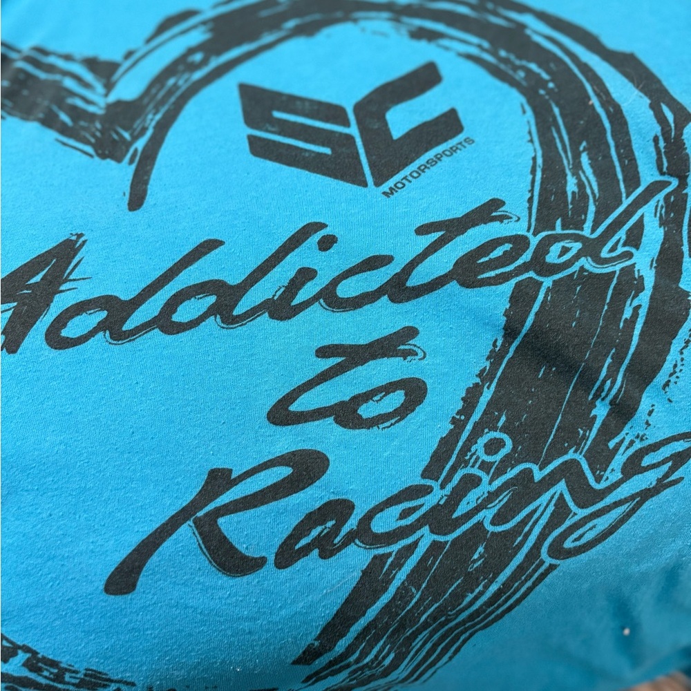 District Blue Athletic Tank Top with Graphic Design Motorcross Racing - Picture 9 of 9
